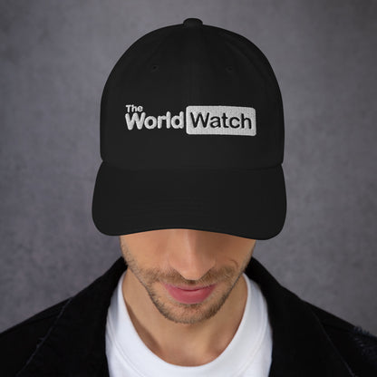 TheWorldWatch White Logo Baseball Cap