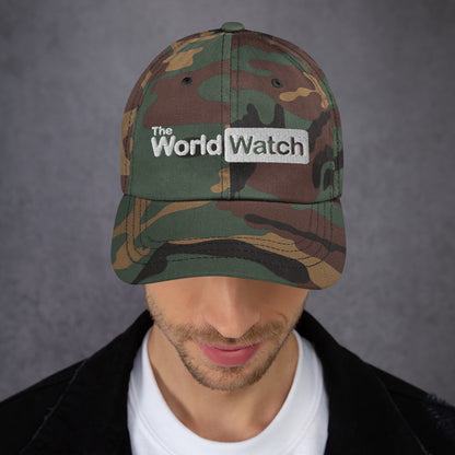 TheWorldWatch White Logo Baseball Cap