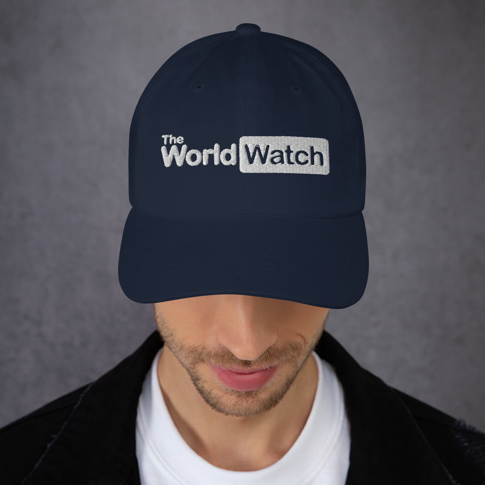 TheWorldWatch White Logo Baseball Cap