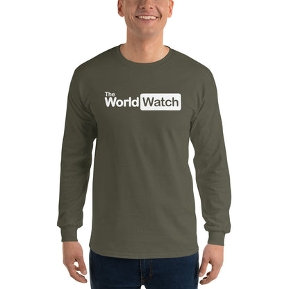 TheWorldWatch White Logo Long Sleeve Shirt