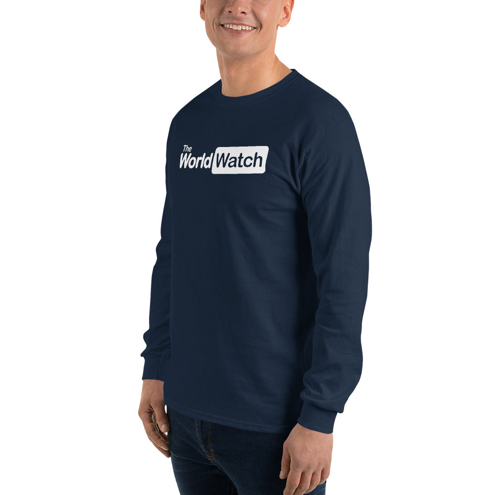 TheWorldWatch White Logo Long Sleeve Shirt