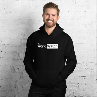 TheWolrdWatch White Logo Hoodie