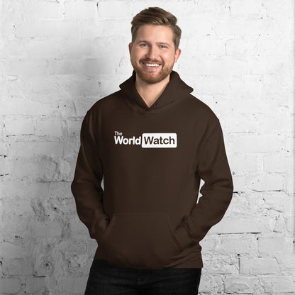 TheWolrdWatch White Logo Hoodie