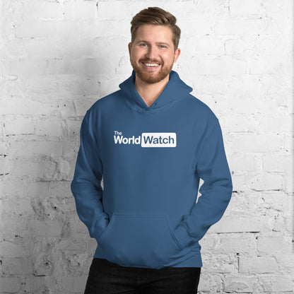 TheWolrdWatch White Logo Hoodie