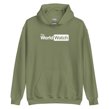 TheWolrdWatch White Logo Hoodie