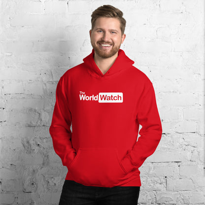 TheWolrdWatch White Logo Hoodie